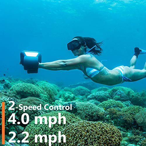 Geneinno S1 Underwater Scooter with 2-Speed and Action Camera Mount for Water Sea Sports Swimming Pool & Diving Surfboard Snorkeling